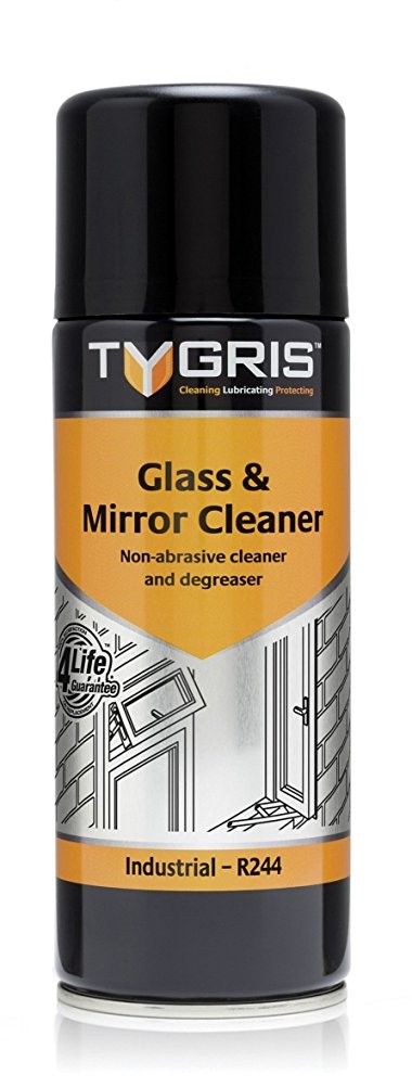 Glass & Mirror Cleaner Tygris - Mitteabrasiivne klaasipuhastus- ja rasvaeemaldusvahend - klaasiaerosool